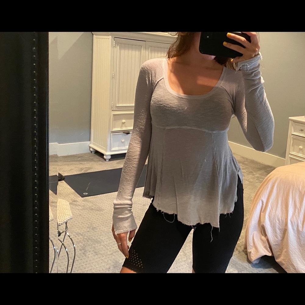 free people light purple long sleeve